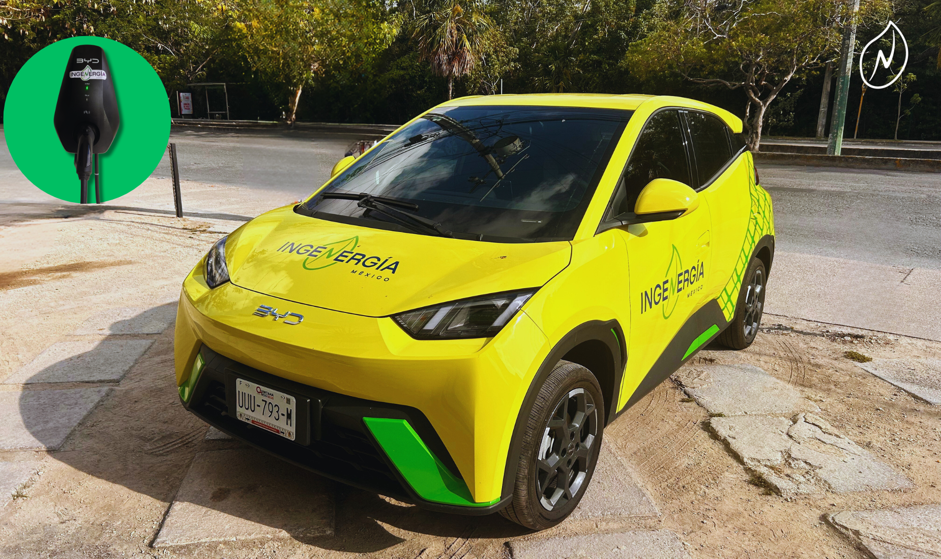Estación solar de carga para vehículos eléctricos en casa o negocio